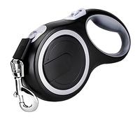 26Ft Retractable Dog Leash, Heavy Duty Great Leash for Dog up to 110 lbs, Anti-Slip Rubberized Handle, One-Handed Brake, Strong Nylon Tape, Tangle Free--MK-DEF