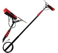 26Ft Water Fed Pole Window Cleaning System, Brush Tool Solar Panel Extendable and Multi-Angle Adjustment for High Operation(10.8m/38ft&Head55cm)