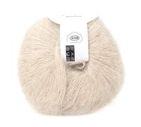 26g/Roll Soft Mohair Knit Angora Long Wool Yarn for Hand-Made Lightweight Shawl Scarf Knitting Work with A Crochet(Beige)