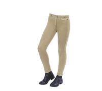 (26in, Beige) Dublin Childrens/Kids Supa-fit Zip Up Knee Patch Jodhpurs