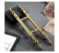 26in Round Gold Metal Door Handle Modern Steel Push Pull for Sliding Glass Barn Wooden Doors Includes Fittings Ideal for Home Renovation