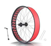 26in X 4.0/4.9" Fat Tire Bike Front Rear Wheel Disc Brake Snow Bike Wheelset Quick Release 135mm/190mm 36H Hubs Beach Bike Wheels For 7-12 Speed Cassette Freewheel Front Wheel For E-Bike(26'' Black Re