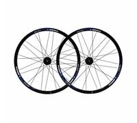 26inch Mountain Bike Front Rear Wheel, Loose Ball Hub, 7 8 9 Speed Cassette, 100/135mm Quick Release Aluminum Alloy Disc Brake Bike Rims, Schrader Valve(Black Blue)