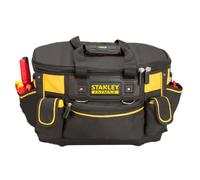 STANLEY FATMAX Round Top Rigid Tool Bag, 18", Quick Tool Access with Wide Opening Zip Design, Multiple Internal and External Pockets, Carry Handle and Shoulder Strap, 20kg Load Capacity, FMST1-70749
