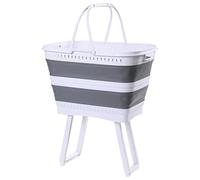 26L Large Foldable Elevated Organizer - Clothes Hamper | Clothes Storage Folding Laundry Basket For Home Bathroom Bedroom Kitchen Camping Toy Snack Food Fruit Vegetable