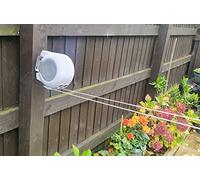 26m Retractable Double Clothes Drying Line, Wall-Mounted Heavy Duty Washing Line, Extendable Reel Airer Clothes line Adjustable Clothes Dryer Line Garden outdoor or indoor (26M-White)