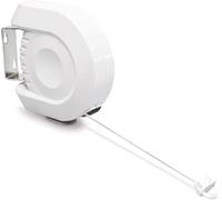 26m Retractable Wall Mounted Single Clothes Drying Reel, Heavy Duty Washing Line, Extendable Reel Airer Clothes line Adjustable Clothes Dryer Line Garden outdoor or indoor (12m)