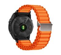26mm 22mm 20mm Ocean Quick Release Nylon Strap For Garmin Fenix E 8 7 47 51mm 5 5xplus 6XPro 7XPro Tactix7 Wristband Accessories(Orange S,22MM)