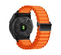 26mm 22mm 20mm Ocean Quick Release Nylon Strap For Garmin Fenix E 8 7 47 51mm 5 5xplus 6XPro 7XPro Tactix7 Wristband Accessories(Orange B,26MM)