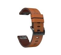 26mm 22mm 20mm Quick Release Leather Watch Strap Fit For Garmin Fenix 7X 7 5S 7S 6X 6 Pro 3 3HR(Brown,22MM)
