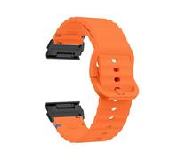26mm 22mm QuickFit Silicone Strap For Garmin Fenix 8 47mm 51mm E 7 7X 6X Pro 5X Plus Epix Pro Gen 2/Enduro 3 Bracelet Accessories(Orange black,26mm)