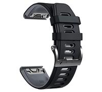 26mm 22mm Silicone Quick Release Wrist Band for Fenix 7 7X 6X 6X Pro 5X 3 3HR Easyfit Watchband for Fenix 6 6 Pro Watch (Color : Black Yellow, Size : 22mmFenix 6 Pro)