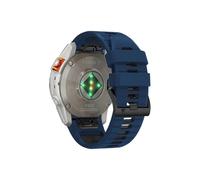 26mm 22mm Two-Tone Silicone Watch Band Fit for Garmin Fenix 8 E 47mm 51mm/ Enduro 3(Blue Black 2,Qu ic kFit 26mm)