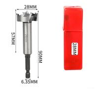 26mm-32mm Hinge Boring Drill Bit for Woodworking with Hexagonal Shank, High Carbon Steel Construction for Wood, Plywood and Plastic Materials(28MM)