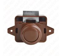 26mm Black Camper Car Push Lock RV Caravan Boat Motor Home Kitchen Cabinet Drawer Latch Button Locks Furniture Hardware 1pcs(Brown)