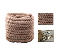 [26MM Diameter] Hemp Rope Decking Twine Jute Rope Cord 4 Strand Super Strong 26mmx30m Tug Of War Garden Camping Decking Rope String for garden, village, DIY Arts&Crafts decoration, party game-98.4Ft