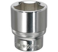 26mm Forged Steel Drive Socket - 1/2" Square Drive - Polished Chrome Vanadium