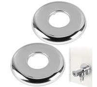 26mm G3/4 Chrome Pipe Cover 2Pcs Shower Water Tap Round Valve Radiator Base Plate High Tall Hole Collar Stainless Steel for Bathroom Kitchen Faucet Sanitary Facilities Installation