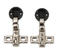 26mm Hydraulic Hinges, 2pcs 26mm Hole Glass Hinge Mini Cabinet Hinges, Half Overlay Soft Close Cabinet Door Hinges for Cabinets Glass Door (Insert)