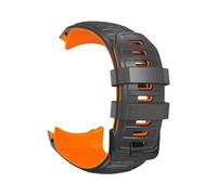 26mm No Gaps Silicone Watchband fit for Garmin Instinct 2X(Carbon gray orange)