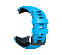 26mm No Gaps Silicone Watchband fit for Garmin Instinct 2X(Sky blue black)