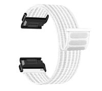 26mm nylon Strap for Garmin Fenix 8 51mm 7X 6X Pro 5X soft weave Watch Band for Garmin Quatix tactix 8 7 51mm Enduro descent MK3 MK2 Instinct 2X 3 50mm Quick drying Wristband ((L)_grey white,26mm)