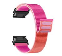 26mm nylon Strap for Garmin Fenix 8 51mm 7X 6X Pro 5X soft weave Watch Band for Garmin Quatix tactix 8 7 51mm Enduro descent MK3 MK2 Instinct 2X 3 50mm Quick drying Wristband ((L)_Pink,26mm)