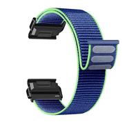 26mm nylon Strap for Garmin Fenix 8 51mm 7X 6X Pro 5X soft weave Watch Band for Garmin Quatix tactix 8 7 51mm Enduro descent MK3 MK2 Instinct 2X 3 50mm Quick drying Wristband ((L)_blue green,26mm)