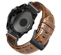 26mm Premium Genuine Crocodile-Pattern Leather QuickFit Band Compatible with Garmin Fenix 5X/5X Plus/6X/6X Pro/7X/7X Pro, Instinct 2X (50mm), Epix Pro Gen 2 (51mm) .