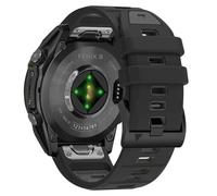 26mm QuickFit Silicone Watch Band for Garmin Fenix 8 51 mm/Fenix 7X Pro Solar/7X Pro/7X Solar/7X/6X Pro/6X, Replacement Sport Strap for Enduro 3/Descent Mk3i/Instinct 2X/Tactix 7/Quatix 7X, Black/Grey