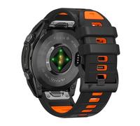 26mm QuickFit Watch Band for Garmin Fenix 8 51mm/7X/6X/5X (Pro/Plus)/Fenix 3 HR, Descent Mk2i Mk2, Tactix 8 7, Enduro 2 3, Epix Pro Gen 2 (51mm) - Silicone Bands Easy Fit Strap for Garmin Watch (Black