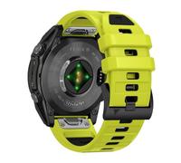 26mm QuickFit Watch Band for Garmin Fenix 8 51mm/7X/6X/5X (Pro/Plus)/Fenix 3 HR, Descent Mk2i Mk2, Tactix 8 7, Enduro 2 3, Epix Pro Gen 2 (51mm) - Silicone Bands Easy Fit Strap for Garmin Watch (Green
