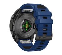 26mm QuickFit Watch Band for Garmin Fenix 8 51mm/7X/6X/5X (Pro/Plus)/Fenix 3 HR, Descent Mk2i Mk2, Tactix 8 7, Enduro 2 3, Epix Pro Gen 2 (51mm) - Silicone Bands Easy Fit Strap for Garmin Watch (Blue