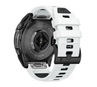 26mm QuickFit Watch Band for Garmin Fenix 8 51mm/7X/6X/5X (Pro/Plus)/Fenix 3 HR, Descent Mk2i Mk2, Tactix 8 7, Enduro 2 3, Epix Pro Gen 2 (51mm) - Silicone Bands Easy Fit Strap for Garmin Watch (White