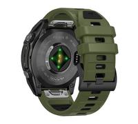 26mm QuickFit Watch Band for Garmin Fenix 8 51mm/7X/6X/5X (Pro/Plus)/Fenix 3 HR, Descent Mk2i Mk2, Tactix 8 7, Enduro 2 3, Epix Pro Gen 2 (51mm) - Silicone Bands Easy Fit Strap for Garmin Watch (Arm