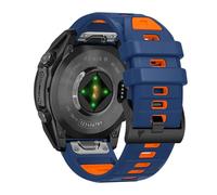 26mm QuickFit Watch Band for Garmin Fenix 8 51mm/7X/6X/5X (Pro/Plus)/Fenix 3 HR, Descent Mk2i Mk2, Tactix 8 7, Enduro 2 3, Epix Pro Gen 2 (51mm) - Silicone Bands Easy Fit Strap for Garmin Watch (Blue