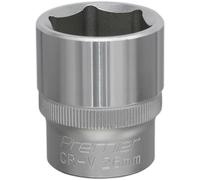 Loops 26mm Steel Drive Socket - 1/2" Square Drive - Chrome Vanadium Wrench Socket in Metallics Loops Metallics