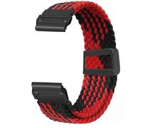 26mm Strap for Garmin Enduro 3 Fenix 8 51mm 7x 6x pro 5plus Elastic Nylon Magnetic Watch Band for Garmin Tactix 7 Descent MK2 MK3 51mm instinct 2X Wrist Belt (black red,QuickFit 26mm)