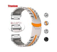 26mm Titanium Metal Band for Garmin Fenix 8/5X/5X Plus/6X/6X Pro/7X/7X Pro, QuickFit Metal Band Watch 3HR Tactix Epix Gen2 - Compatible with Garmin Watches, and Stylish Design