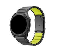 26mm Titanium Quick Fit Band For Garmin Watch Fenix 8 7X Pro Tactix7 EPIXPro 51mm Enduro 3 2 Instinct 2X 50mm Metal Strap Accessories(Black green,26mm(Enduro 2 3))
