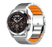26mm Titanium Silicone Bands for Garmin Fenix 8 (51mm)/Fenix 7X/6X/5X/Fenix 3 HR, Descent Mk2i Mk2, Tactix 8 7, Enduro 2 3, Epix Pro Gen 2 (51mm) - 26mm Quick Easy Fit Watch Band Strap for Garmin
