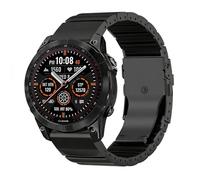 26mm Titanium Silicone Bands for Garmin Fenix 8 (51mm)/Fenix 7X/6X/5X/Fenix 3 HR, Descent Mk2i Mk2, Tactix 8 7, Enduro 2 3, Epix Pro Gen 2 (51mm) - 26mm Quick Easy Fit Watch Band Strap for Garmin