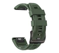 26mm Watch Band for Garmin Fenix 7X/Fenix 6X/Fenix/5X/Fenix 3/Fenix 3 HR, Soft Silicone Band Strap Wristband with Quick Fit for Garmin Smart Watch (Army Green)