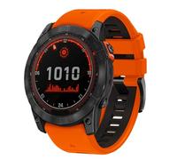 26mm watch band for garmin fenix 7x sapphire solar fenix 6x pro solar fenix 5x 3 hr quick release fit dual color silicone watch strap replacement for garmin epix 2 pro sapphire 51mm Descent MK1/2/2i (