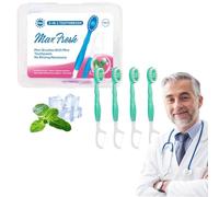 26Pcs 5 in 1 Mini Toothbrush and Floss, Floss Tongue, Scraper Toothpick Set, Portable Multi-Functional 5 in 1 Toothbrush for Travel and Gatherings Daily Use (Green Tea Flavor)