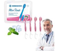 26Pcs 5 in 1 Mini Toothbrush and Floss, Floss Tongue, Scraper Toothpick Set, Portable Multi-Functional 5 in 1 Toothbrush for Travel and Gatherings Daily Use (Peach Flavor)
