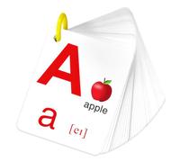 26Pcs Alphabet Flash Cards ABC Flash Cards Learning First Word Cards Uppercase and Lowercase Flashcards Letters Recognition for Preschool Children Toddlers Communication Montessori Toys Birthday Gifts