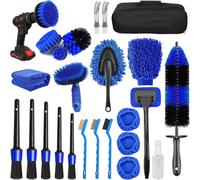 26Pcs Car Detailing Brush Set Soft Brushes Interior Wheel Valet Pro Cleaning Kit