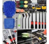 26Pcs Car Detailing Brush Set, Soft Interior, Wheel & Valet Cleaning Kit