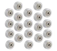 26pcs D Printer Plastic Pulley round Ball Bearings Wheel | White Plastic Build, Passive Rub Resistant Wear Resistant Design, Motor Ball Bearings for Additive Machines